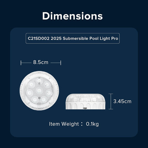 SANSI Submersible LED Pool Lights IP68 Magnetic Remote 20 Colours 4-Pack – Waterproof RGB Underwater Lights for Pools, Hot Tubs, Garden Ponds & Fountains