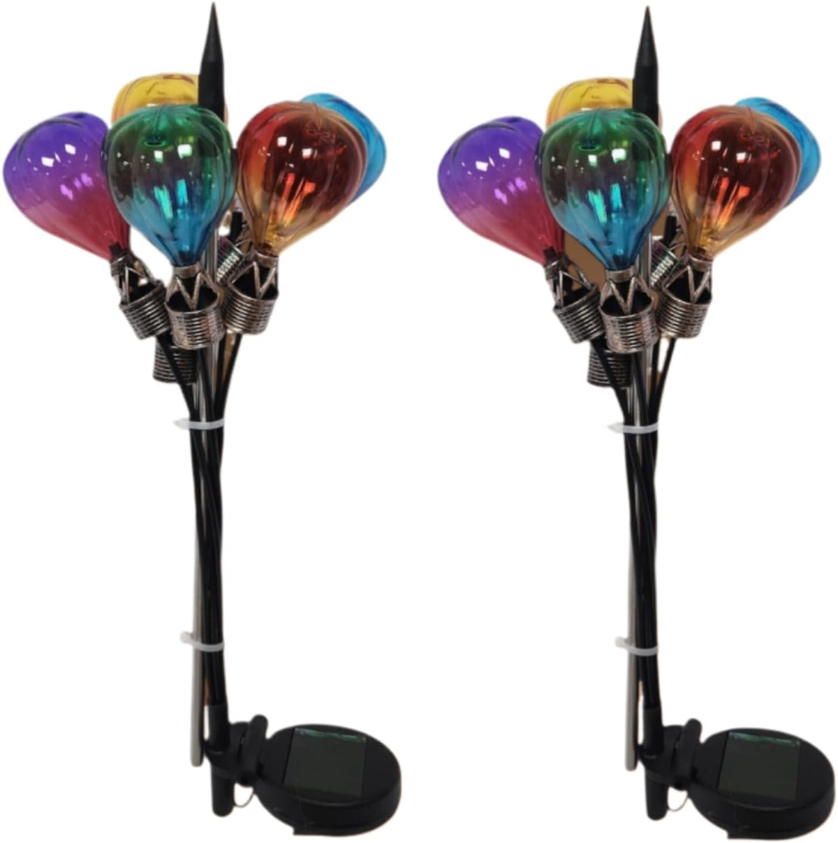 Solar Balloon Garden Stake Light – Outdoor Decorative LED Pathway Lamp, Colour Changing Balloon Style, Automatic Night Lighting, Lawn Patio Yard Decor (2)