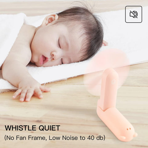 Portable Handheld Fan with 4500mAh Powerbank – Pink