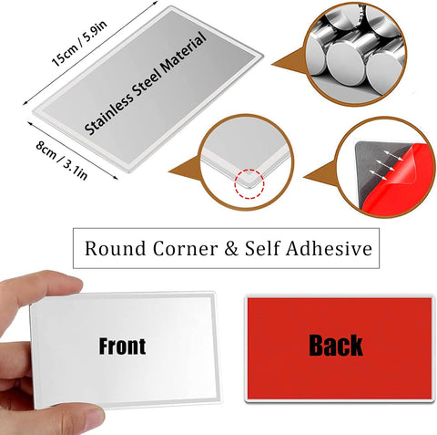 Auto Sun Visor HD Makeup Mirror – Portable Stainless Steel Car Cosmetic Mirror