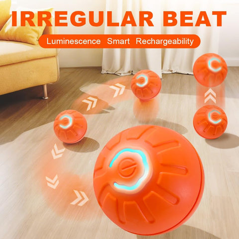 Interactive Automatic Rolling Pet Ball with LED Light