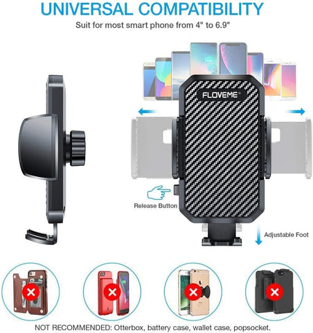 FLOVEME Car Phone Holder Windscreen with Long Gooseneck