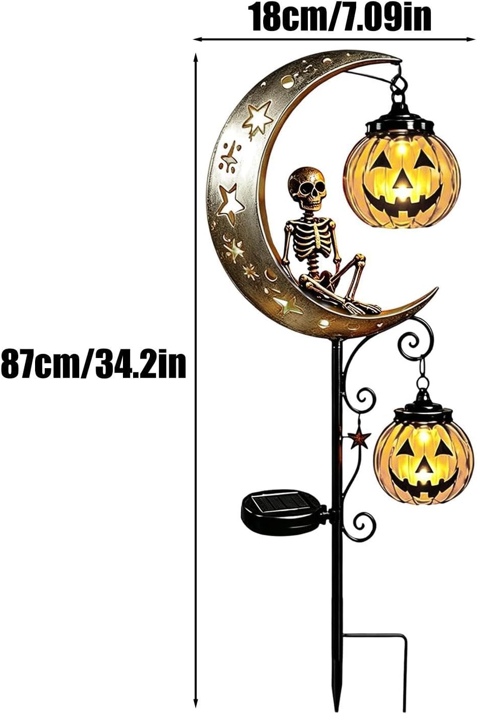 Solar Powered Halloween Stake Lights Holiday Waterproof Pathway Lighting