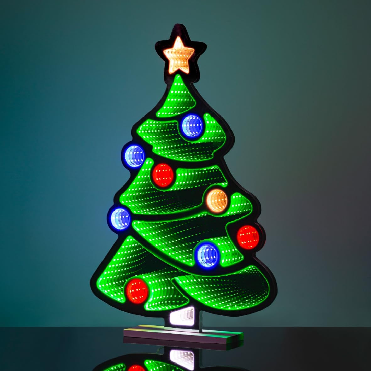 Christmas Tree Infinity Light – Multi-Coloured LED, 60cm