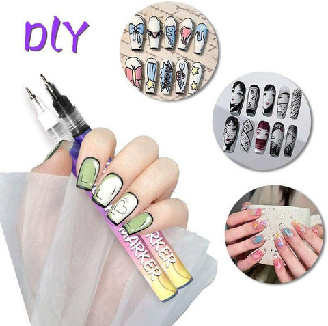 LUKA HERO 12 Colors Nail Art Pens Set – DIY Gel Nail Markers