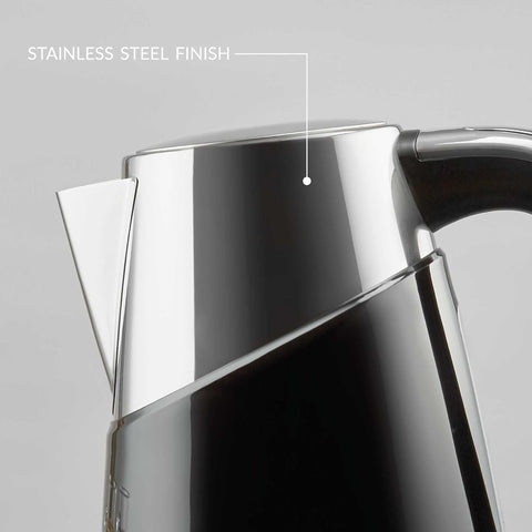 Electric Kettle 1.7L Fast Boil Quiet Kettle – Energy Efficient Cordless Jug with 360° Swivel Base & Reusable Filter – 3000W Black