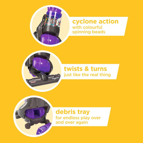 Casdon Dyson Ball Toy Vacuum Cleaner – Realistic Mini Dyson Replica with Twist & Turn Action for Kids Aged 3+, Purple