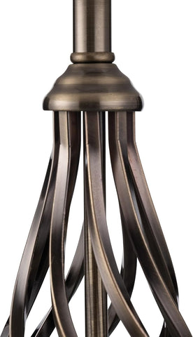 Lighting Supermarket Kingswood Barley Twist Traditional Table Lamp & Shade - Antique Brass