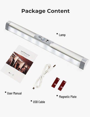 Joyzy Wardrobe Light with Motion Sensor – Rechargeable LED Cupboard & Closet Light for Wardrobes, Cabinets & Stairs - Put the Light Where Your Dark Corners Need It