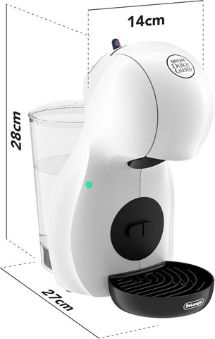 Nescafé Dolce Gusto Piccolo XS Pod Capsule Coffee Machine, 15 Bar Pressure, Hot & Cold Drinks, 0.8L Water Tank, Auto Shut-Off, Compact Design, White & Black