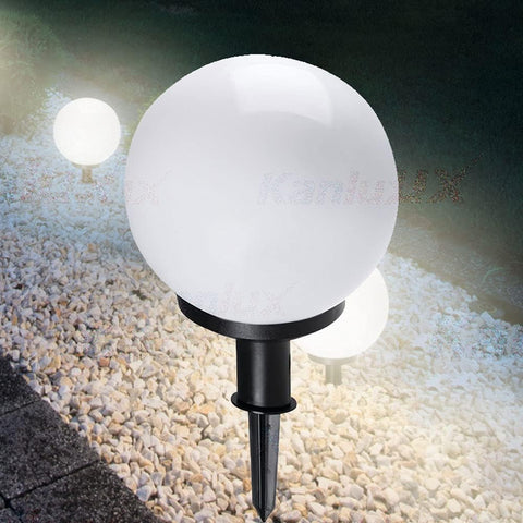 E27 LED Garden Yard Light Globe Lights Outdoor IP44 Stake Path Lighting Landscape Walkway IDAVA Giant Ball 350mm (Add 18W Cool White)