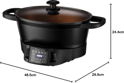Good-to-Go 6.5L Electric Multicooker – 8 Functions: Sear, Slow Cook, Steam, Boil, Roast & Keep Warm, 750W, Dishwasher Safe