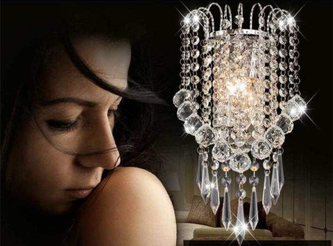 Crystal Ball Chrome Wall Light Sconce E14x2