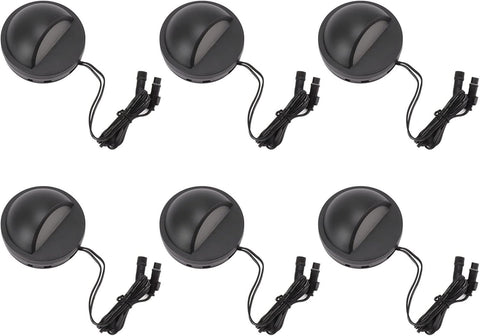 6 Pack Low Voltage LED Deck Lights, 2.5W IP67 Waterproof Landscape Lights, 12-36V AC/DC, 2700K Warm White Accent Lighting Landscape Step Railing Fence Light for Yard Patio Pathway