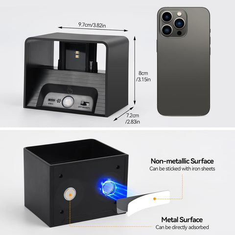 2PCS Rechargeable Wall Lights Indoor with Motion Sensor, Remote Control, 3 Dimmable Color, Up and Down Magnetic Wireless Wall Sconces for Bedroom, Living Room, Hallway & Stairs