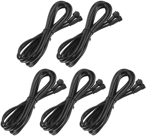 LightingWill Garden Lights Mains Powered with Timer and Photocell Sensor, 6 Pack LED Fence Lights, 3000K Warm White, IP67 Low Voltage Garden Lights for Fence, Yard, Patio, Pathway