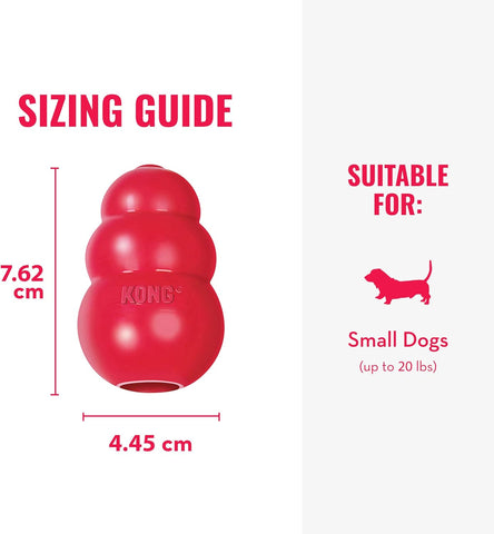KONG Classic Stuffable Dog Toy - Durable Red Rubber Chew Toy