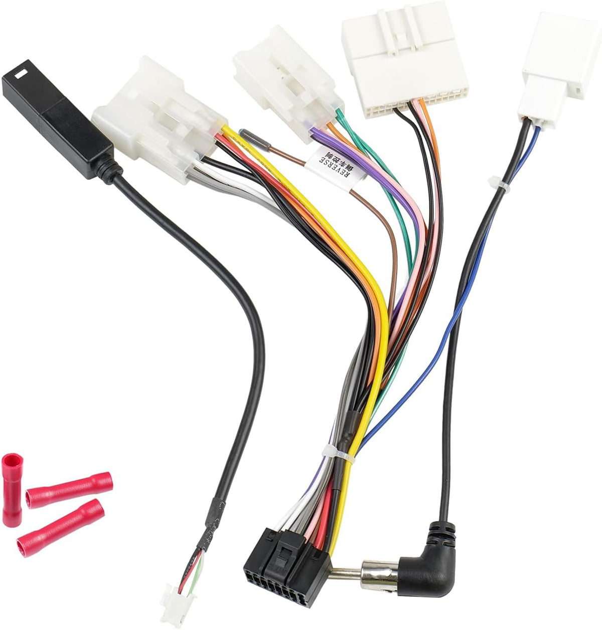 Jayubien 16Pin Android Radio Wire Harness Kit Replacement for 2012-Above Toyota Camry RAV4 Corolla Yaris Stereo Wiring Adapter with 28Pin SWC Connector Antenna USB Cord Non JBL