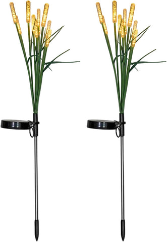 2 Pack 26.8" Swaying Solar Garden Lights, Waterproof Outdoor Solar Pathway Lights Warm White