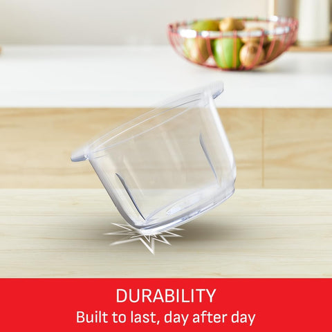 Tefal XXL Electric Chopper, 2L Durable Heat Resistant Glass Bowl, Storage Lid, 4 Stainless Steel Blades, 2 Speeds, Food Processor, Dips, Hummus, Fruit & Vegetable
