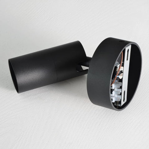 Wood Wall Lamp with Switch,Wall Light Indoor Vintage,Black Aluminum Lampshade Rotatable,Bedside Lamp,Wall Sconce Light Hardwired Industrial for Bedroom Lighting Living Room Hallway,Gu10,1Pack