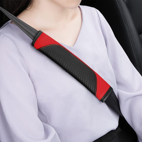 JNNJ 2PCS Carbon Fiber Car Seat Belt Covers