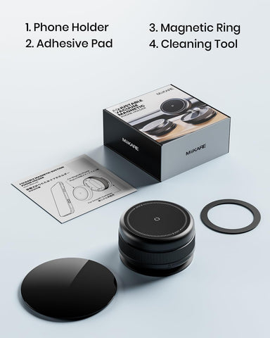 MiiKARE 2025 Magnetic Phone Holder 360° Rotating Suction Mount