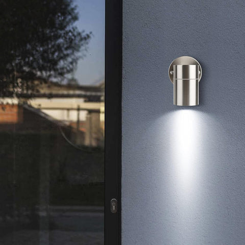 Modern Stainless Steel Outdoor Wall Light UK – IP44 Waterproof GU10 Fitting