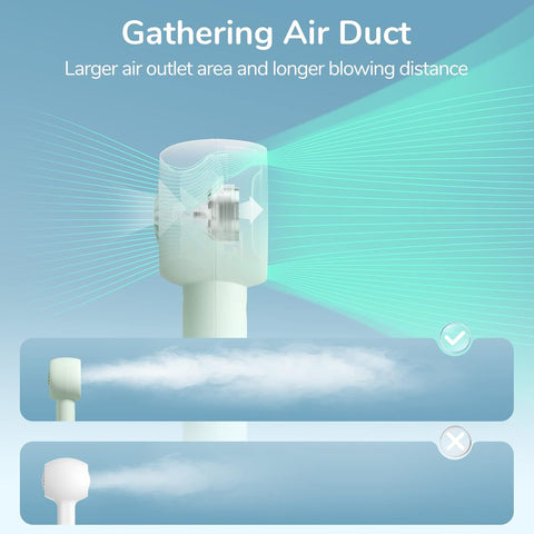 JISULIFE Mini Portable Handheld Fan – 5 Speeds, USB Rechargeable