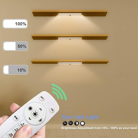 2 pack LED Cabinet Lights - Remote & Touch Control Under Cupboard Lights