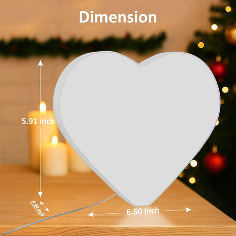 LED Heart Letter Colour Changing Night Light