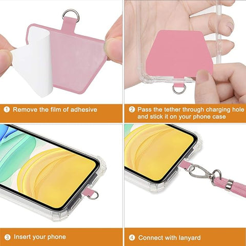 COCASES 150cm Adjustable Nylon Crossbody Phone Lanyard Strap