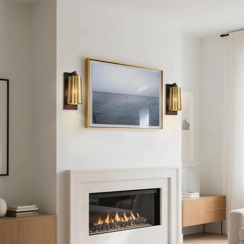 Industrial E27 Brass Bronze Wall Lamp