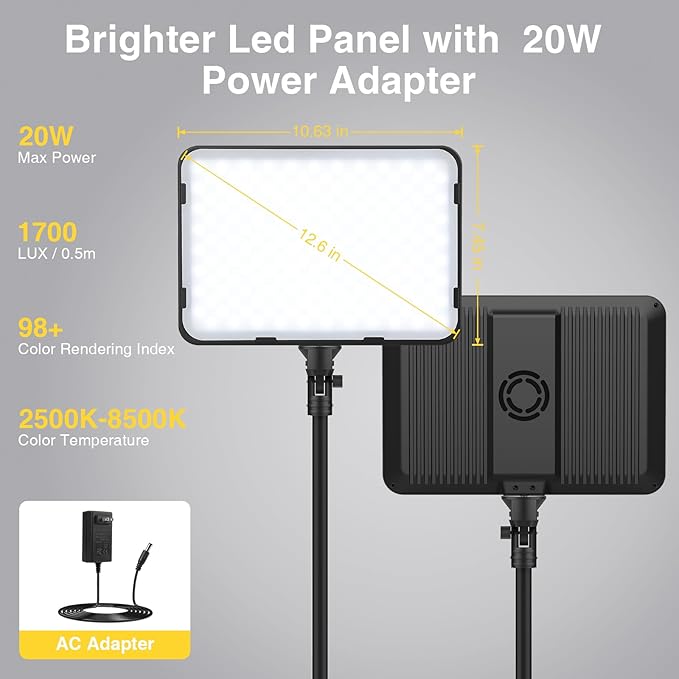 Pack of 2 LED Square Light with 36″ Tripod Stand In UK - Shop Now!