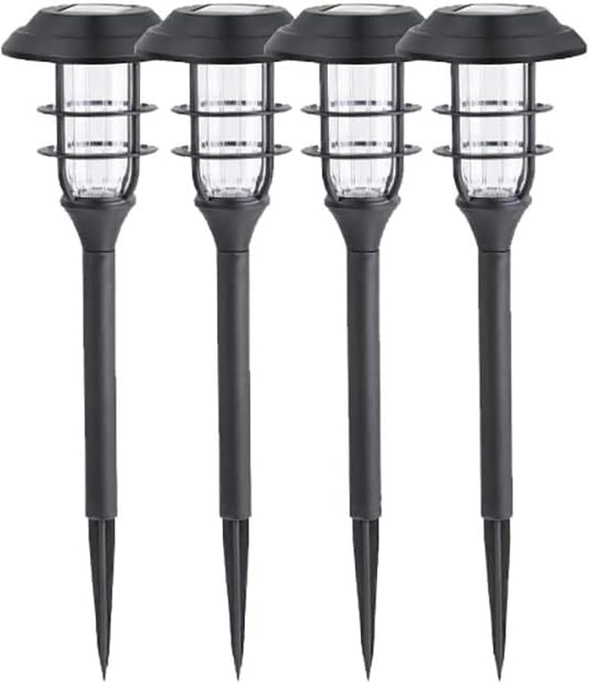 4 Pack Solar Powered Stake Lights, Pathway Lighting Solar Garden Lights, Solar Lights Outdoor Garden, Garden Ornaments Outdoor for Yard