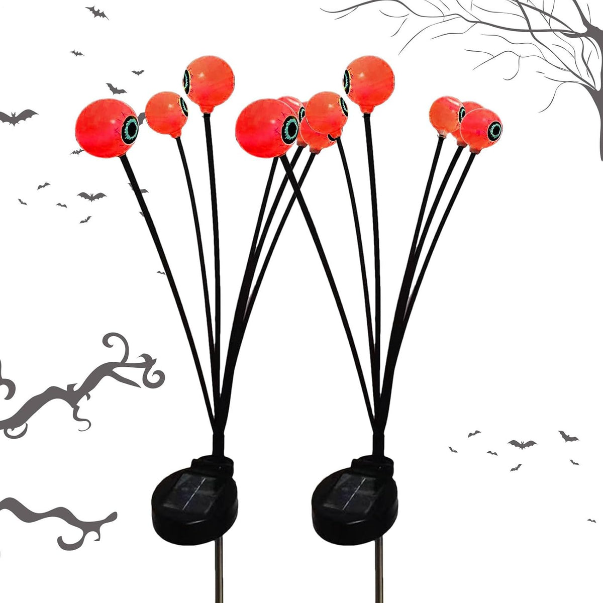 Halloween Eyeball Lights Waterproof Festive Outdoor Pathway Stakes