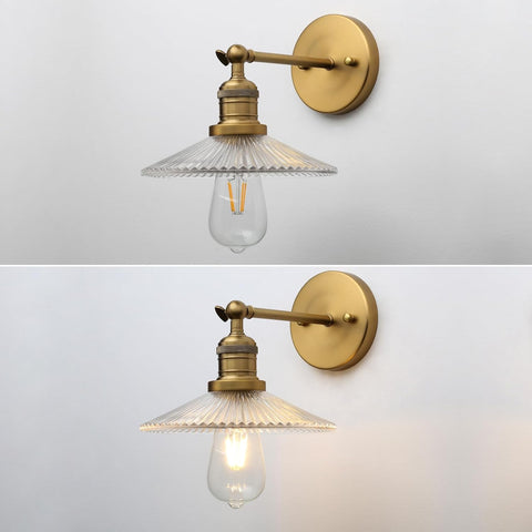 Industrial Vintage 1-Light Wall Sconce Clear Glass