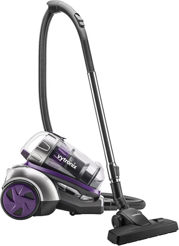Vytronix PET01 Bagless Cylinder Vacuum Cleaner 800W Powerful Pet Hair Remover, 3L Capacity, HEPA Filter & Turbo Brush