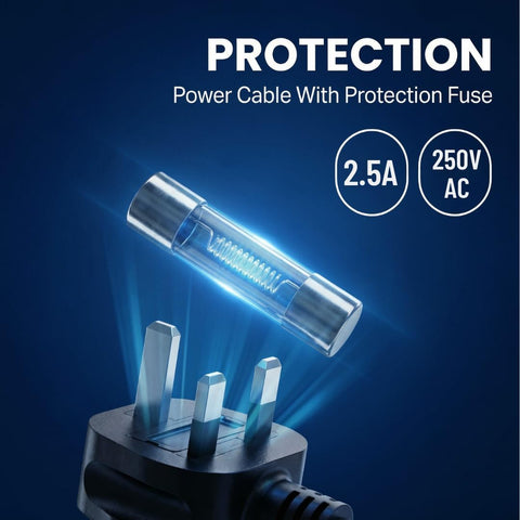 3M Figure 8 Power Lead Right Angle IEC-C7 Cable for TV & Console