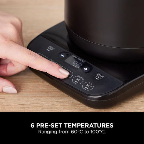 Perfect Temperature Kettle 1.7L – LED Display, Rapid Boil, Temperature Control & Keep Warm – Black & Copper