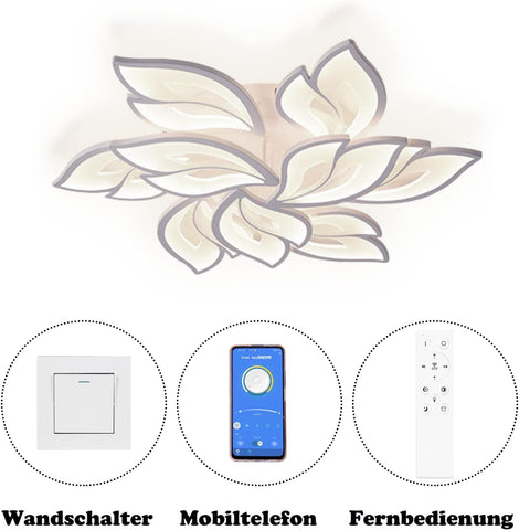 LED Ceiling Light 70–140W Dimmable Modern Lamp with Remote & App Control, Colour Changing Energy-Saving Lighting for Living Room/Bedroom