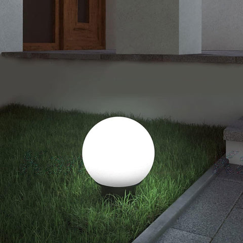 E27 LED Garden Yard Light Globe Lights Outdoor IP44 Stake Path Lighting Landscape Walkway IDAVA Giant Ball 350mm (Add 18W Cool White)