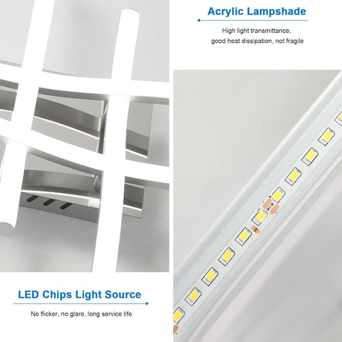 LED strip light with acrylic lampshade and text highlighting features