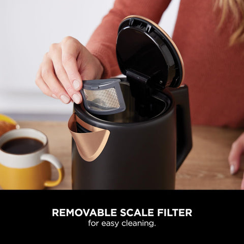 Perfect Temperature Kettle 1.7L – LED Display, Rapid Boil, Temperature Control & Keep Warm – Black & Copper
