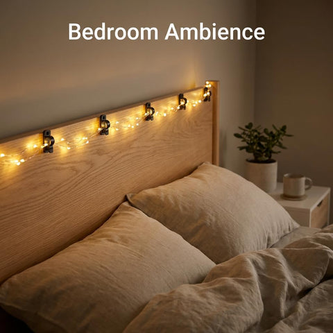 120 Pack String Light Clips with Screws – Dewbeat Outdoor Garden Light Hooks with Adhesive Mounting for Fences, Patios & Balconies – Keep Your Favourite Spaces Beautifully Lit