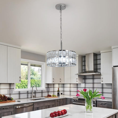 Modern Crystal Chandelier Pendant Ceiling Light for Dining & Living Rooms