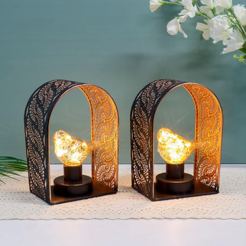 Battery Operated Bird Cage Wall Sconce Set of 2