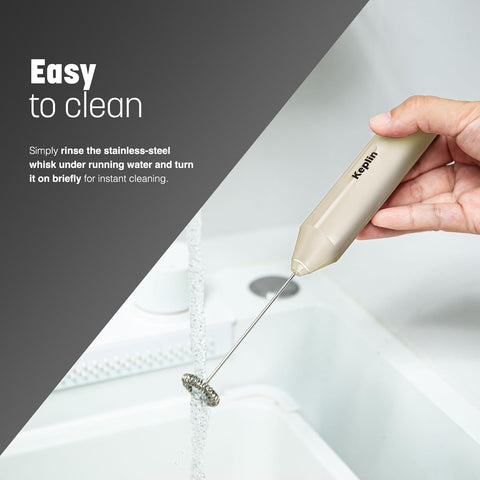 Milk Frother Cream - Stainless Steel Electric Whisk for Coffee & Drinks