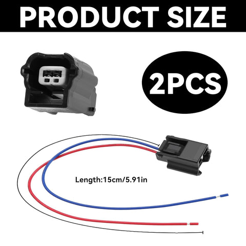 NIYATA 2-Pin ABS Sensor Plug Connector with 15cm Pre-Wired Leads, Replacement Wire Harness Socket for Nissan Qashqai, X-Trail, Juke, Replaces 479004CB2A, 47901-1KA0A