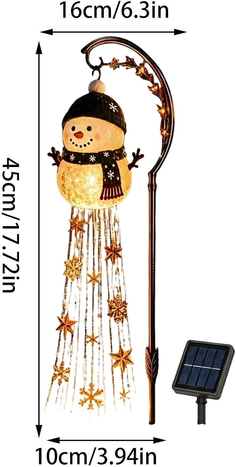 Outdoor Solar Christmas Lights Decorative Christmas Snowflake Stake Lamp